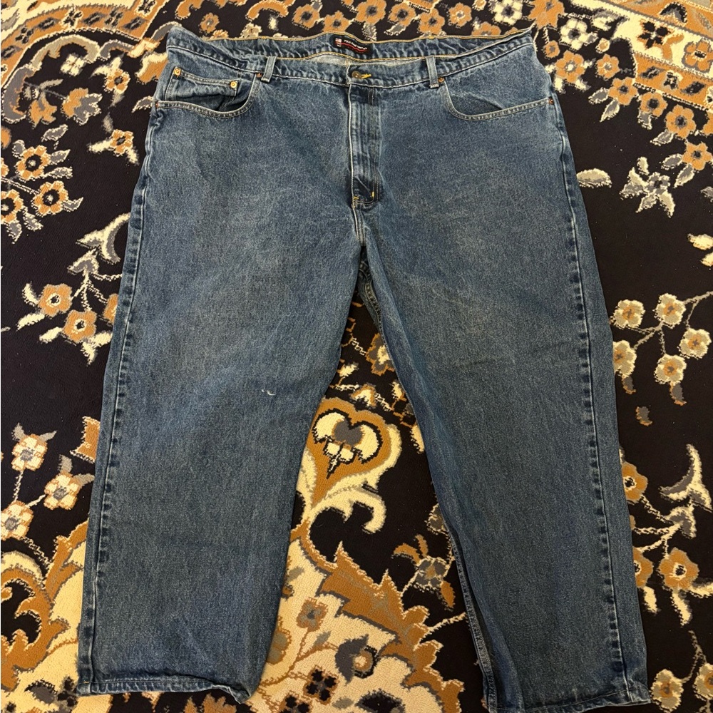 Ralph Lauren Blue Relaxed Fit Jeans with Natural Color Variations